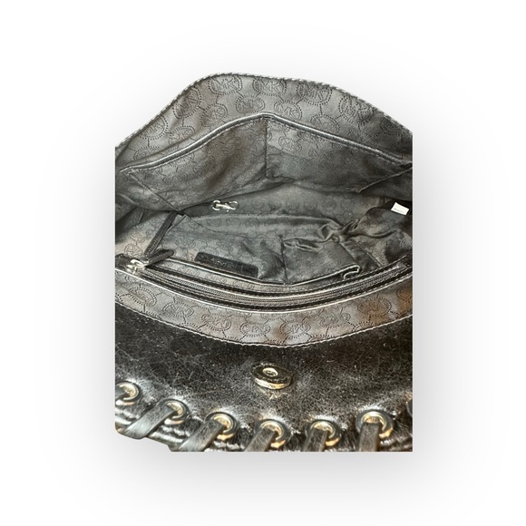 Michael Kors Black Quilted Leather Hippie Grommet Handbag - Picture 11 of 13